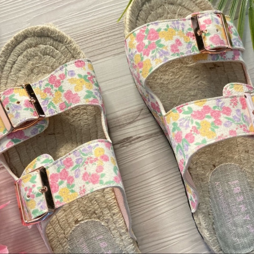 Manebi x LoveShackFancy Floral Slide Sandals in Fruity Punch - Picture 8 of 13